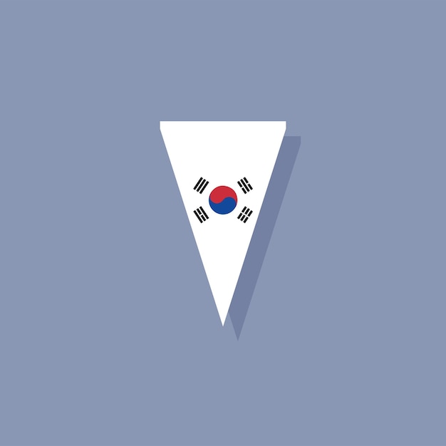 Vector illustration of south korea flag template