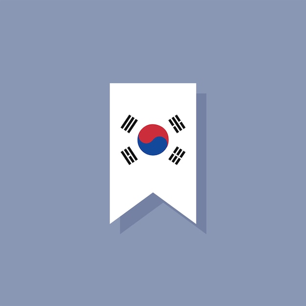 Illustration of South Korea flag Template