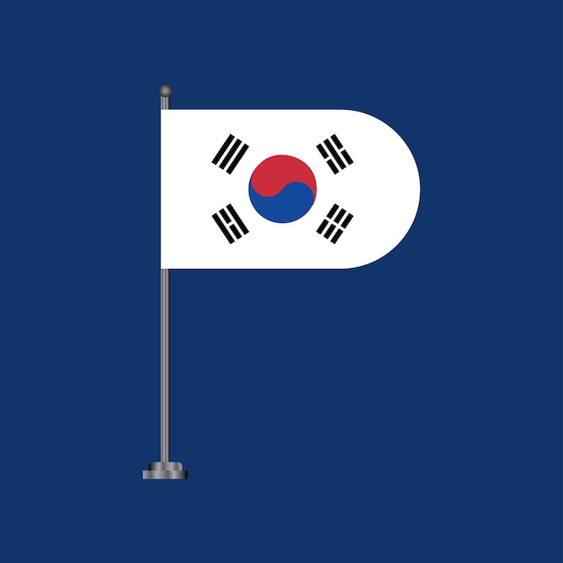 Illustration of south korea flag template