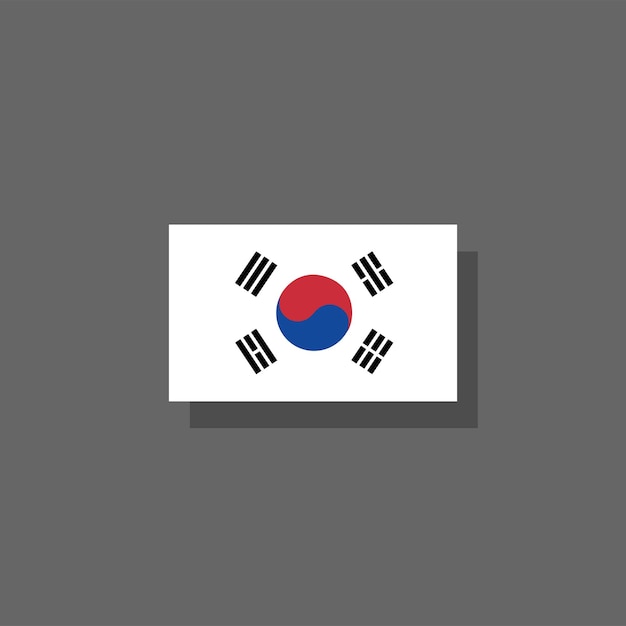 Illustration of South Korea flag Template