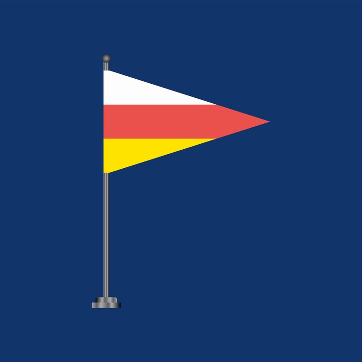 Vector illustration of south ossetia flag template