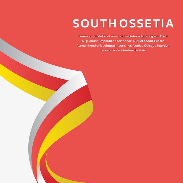 Illustration of South Ossetia flag Template