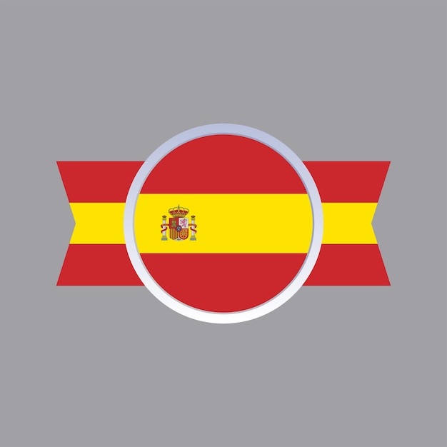 Vector illustration of spain flag template