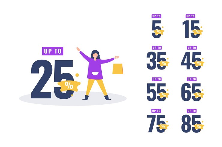 Vector illustration special sale set design