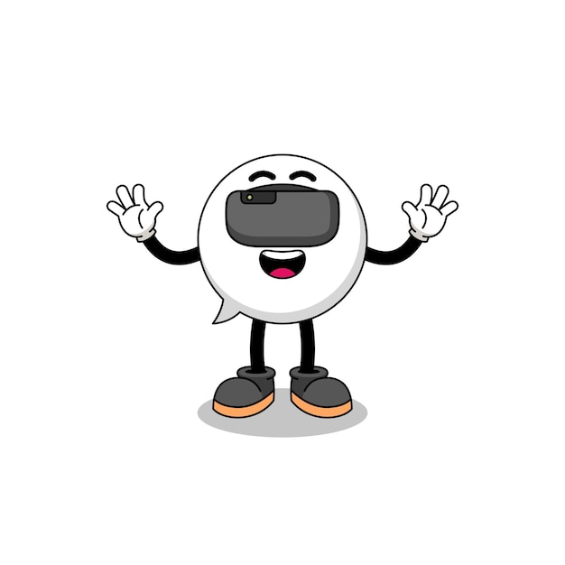 Illustration of speech bubble with a vr headset