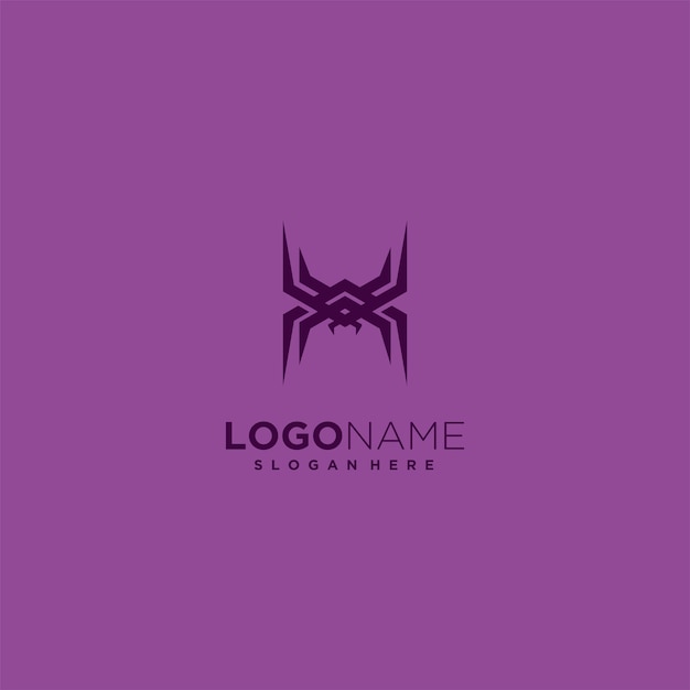 Vector illustration of spider logo design vector