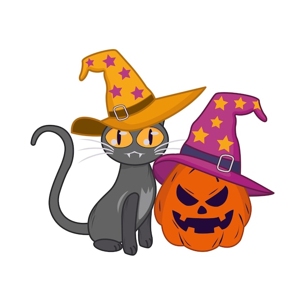 Vector illustration of spooky hat