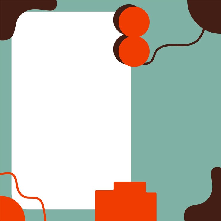 Vector an illustration of a square with a red and orange object in the middle and a white square with the word " on it. "