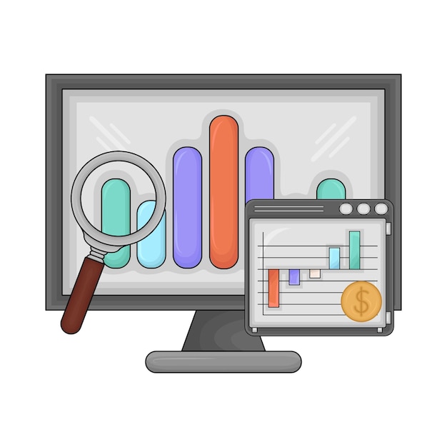 Vettore illustrazione statistica