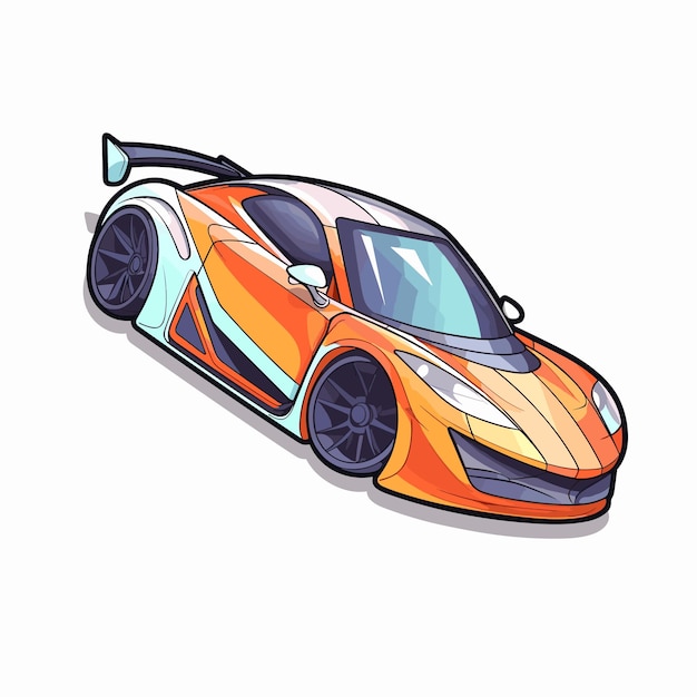 Vector illustration sticker car restoration and car club design elements