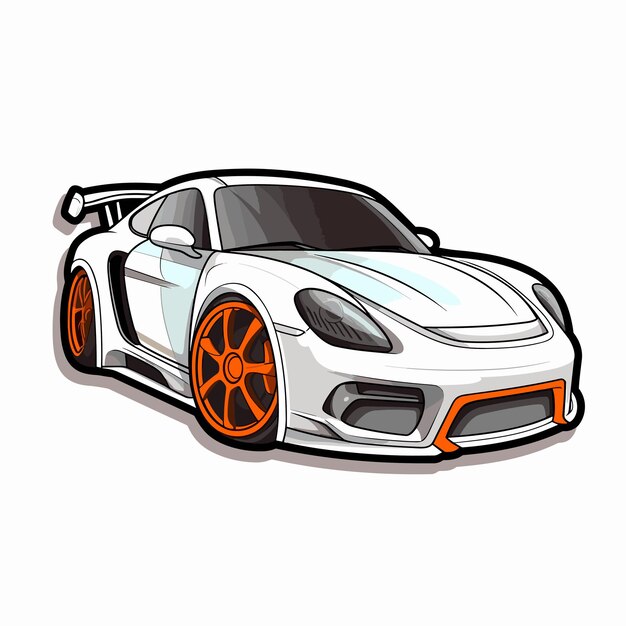 Vector illustration sticker car restoration and car club design elements