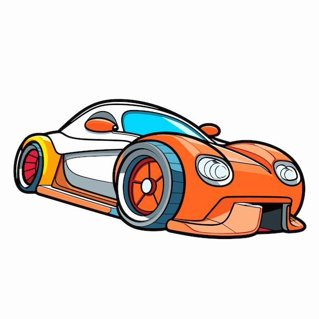 Vector illustration sticker car