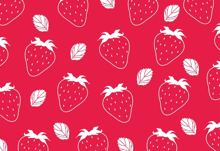 Vector illustration of strawberry for pattern design