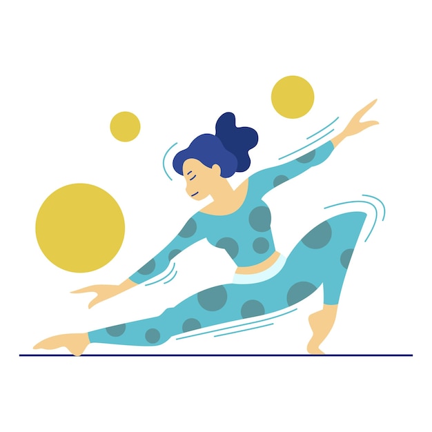 Illustration Stretching Yoga Poses