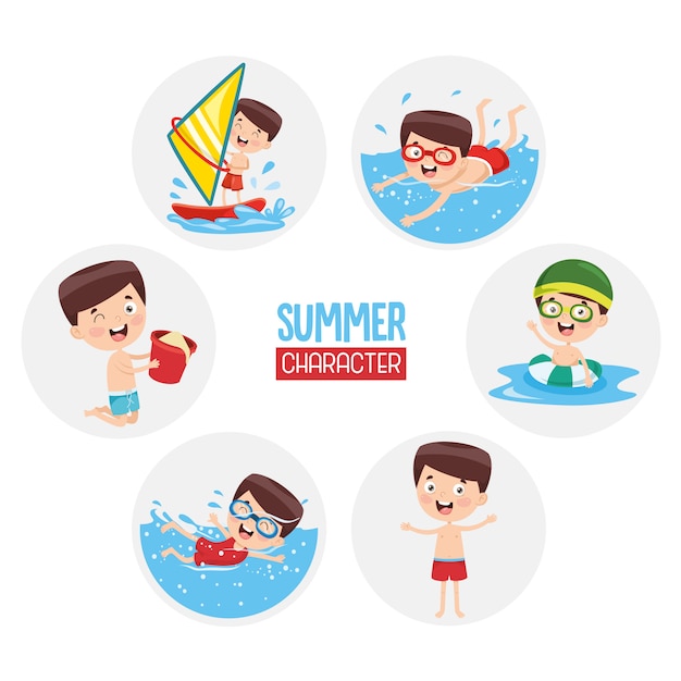 Illustration Of Summer Children