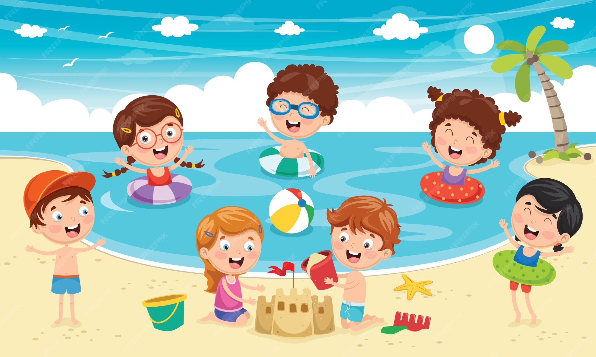 At the Beach картинка для детей