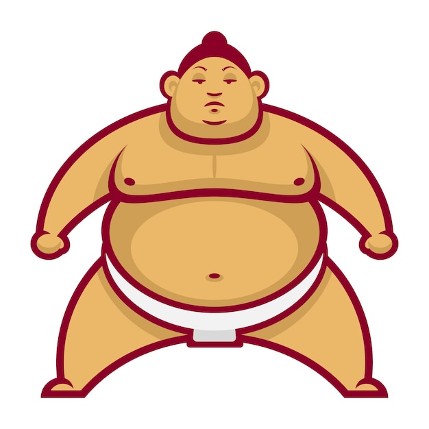 Illustration, sumo wrestler in rack, format EPS 10