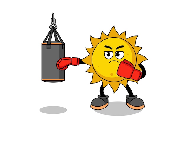 Illustrazione del pugile del sole