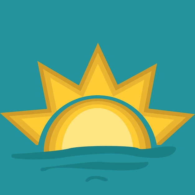 Vector illustration of sun