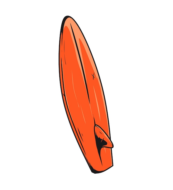 Illustration of surfboard vintage style