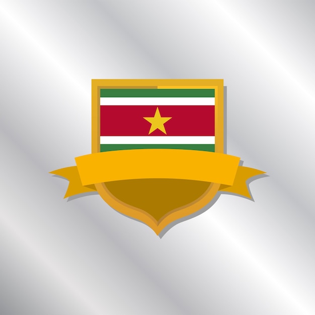 Vector illustration of suriname flag template