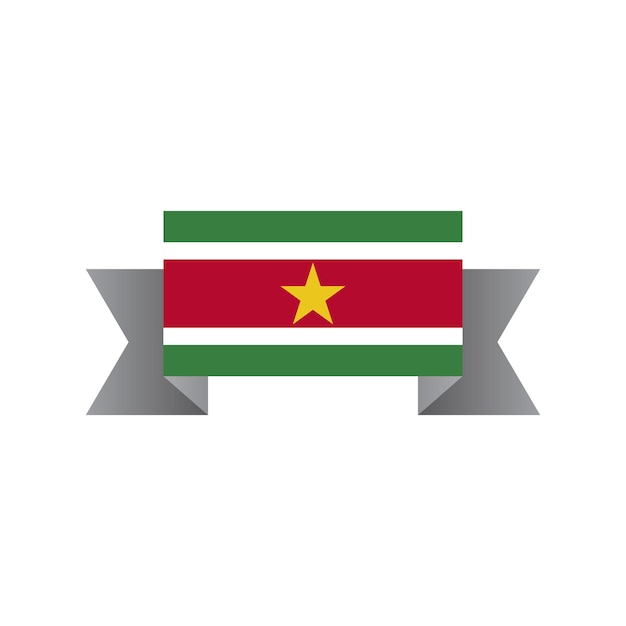 Vector illustration of suriname flag template