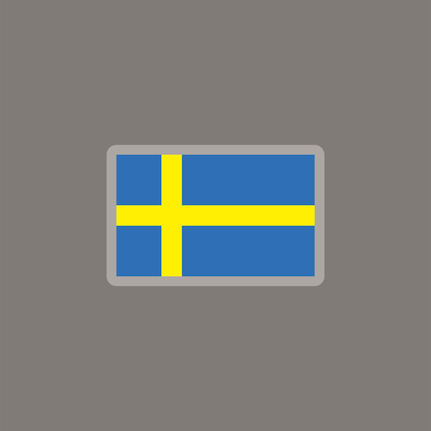 Illustration of Sweden flag Template