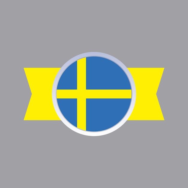 Illustration of Sweden flag Template