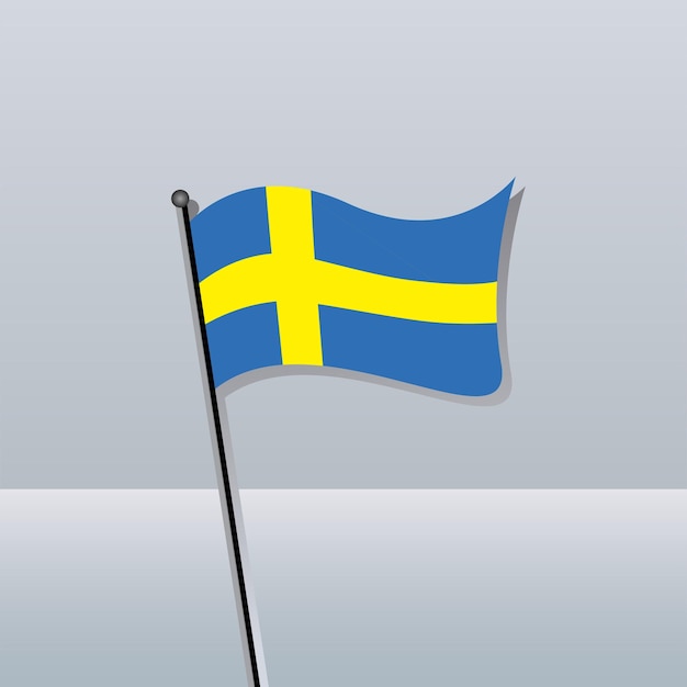 Illustration of Sweden flag Template