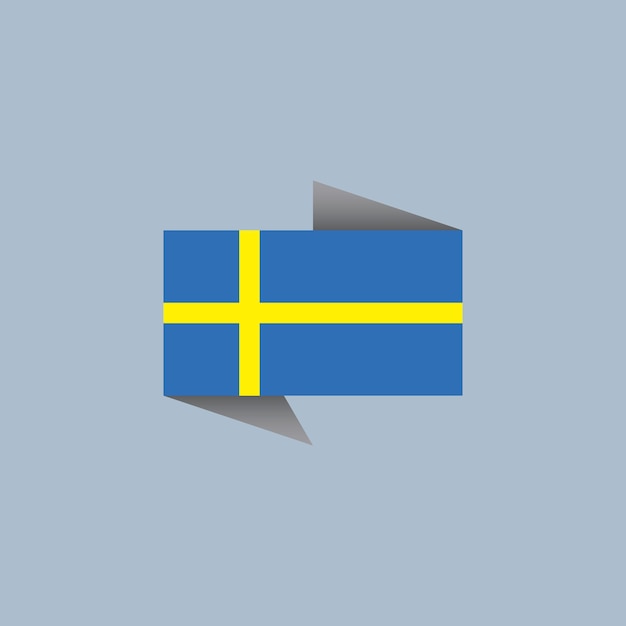 Illustration of Sweden flag Template