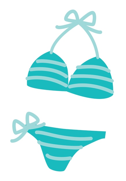 Illustration of swimsuit of bikini