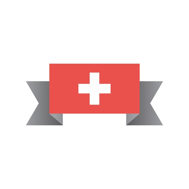 Illustration of switzerland flag template