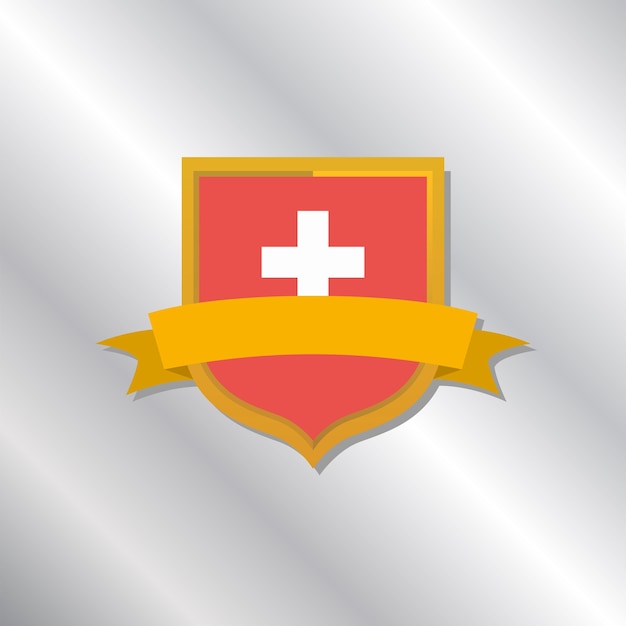 Illustration of switzerland flag template