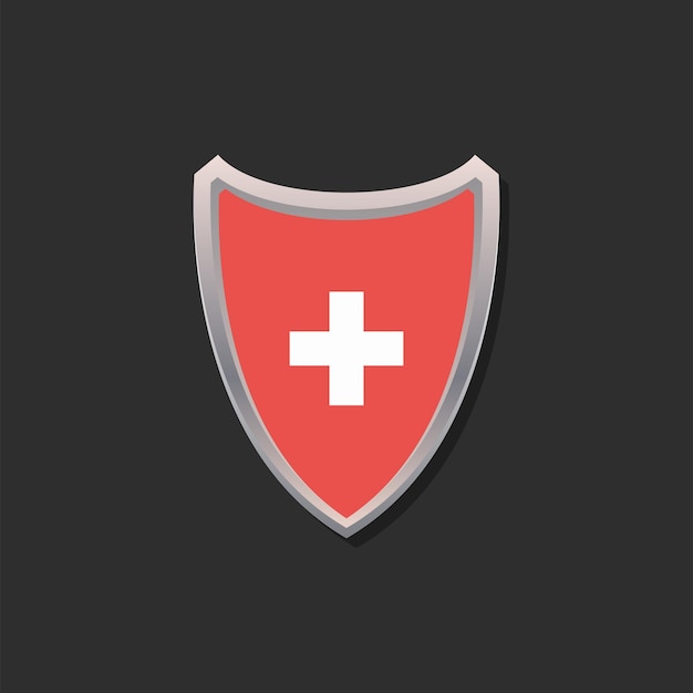 Illustration of switzerland flag template