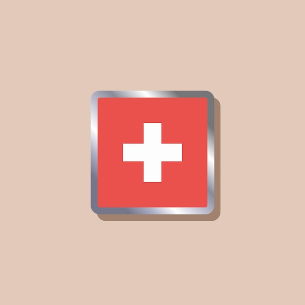 Illustration of switzerland flag template