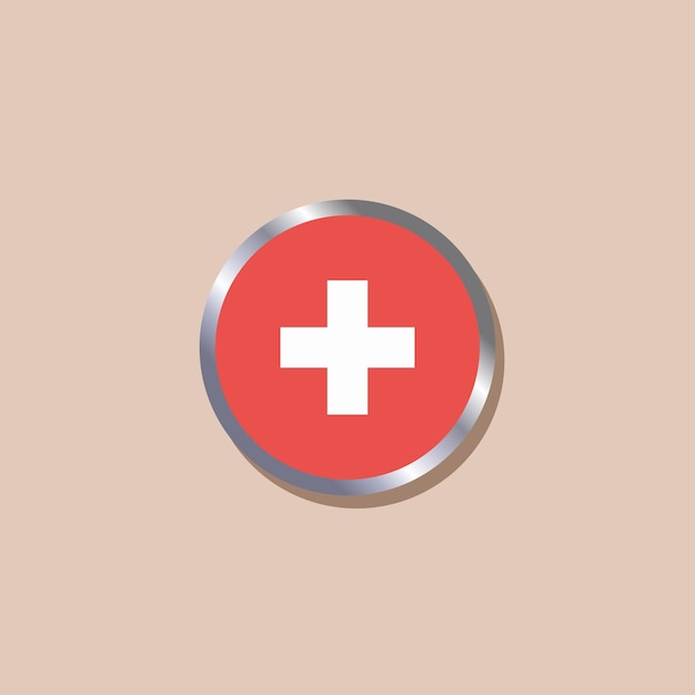 Illustration of Switzerland flag Template