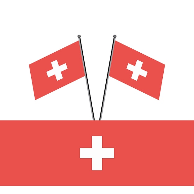 Illustration of Switzerland flag Template