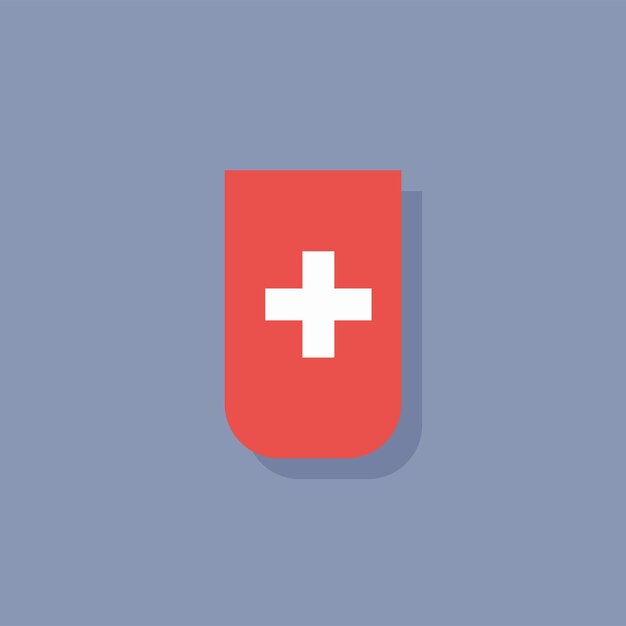 Vector illustration of switzerland flag template