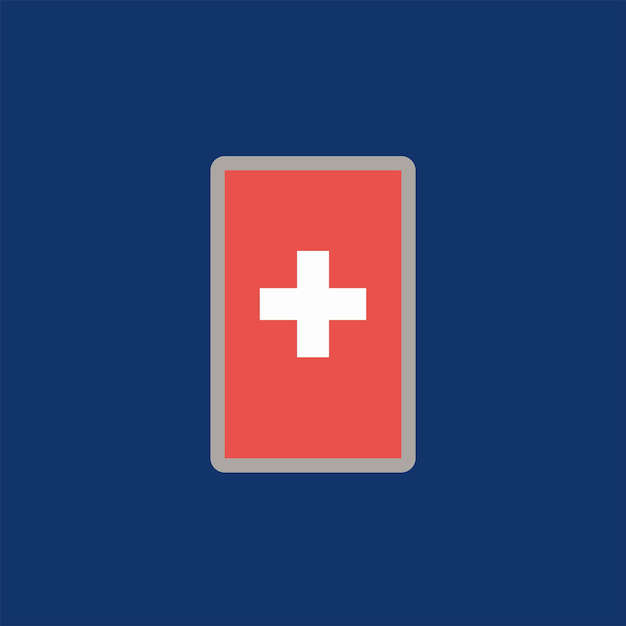 Vector illustration of switzerland flag template