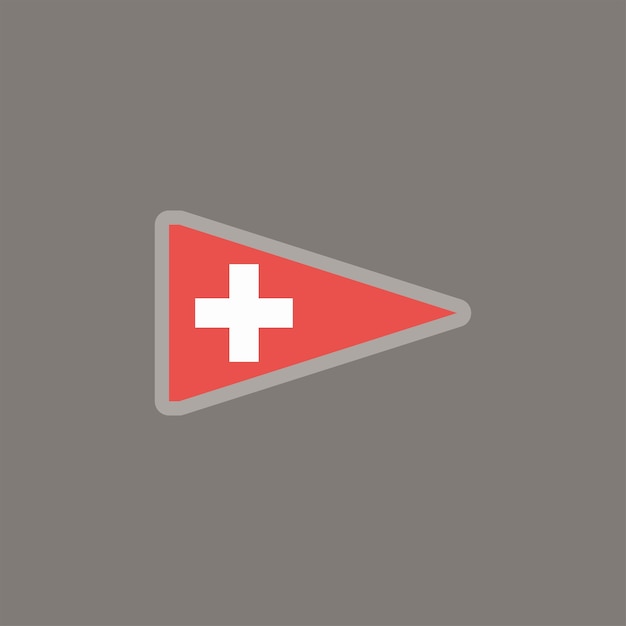 Illustration of Switzerland flag Template