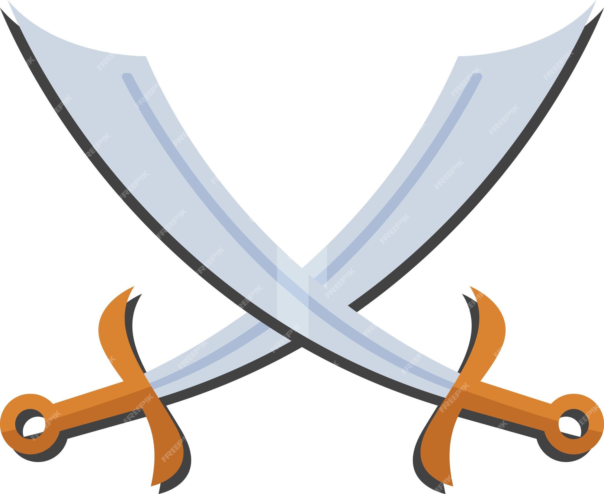 Trendy Crossed Sword 13895378 Vector Art at Vecteezy