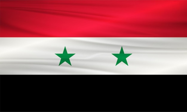 Illustration of Syria Flag and Editable vector Syria Country Flag