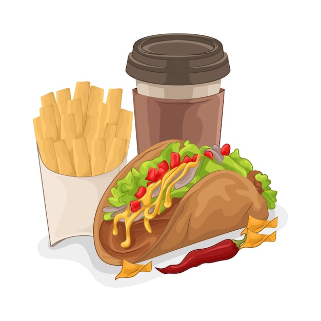 Illustration of tacos