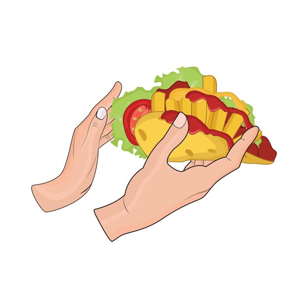 Illustration of tacos