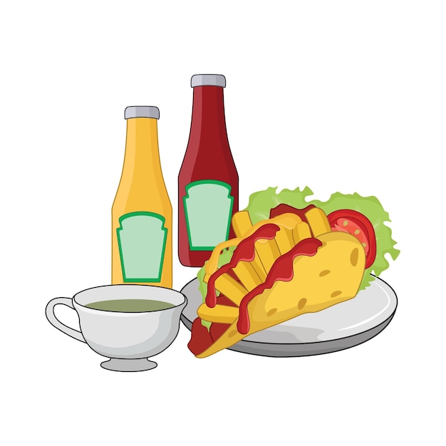 Illustration of tacos