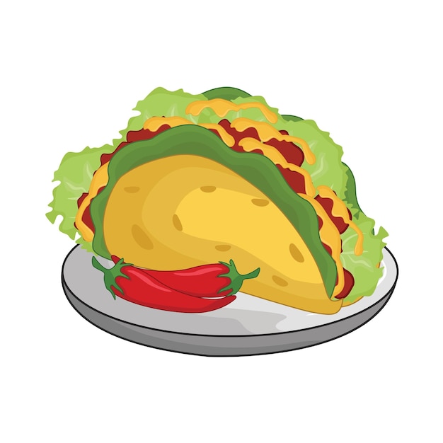 Vector illustration of tacos