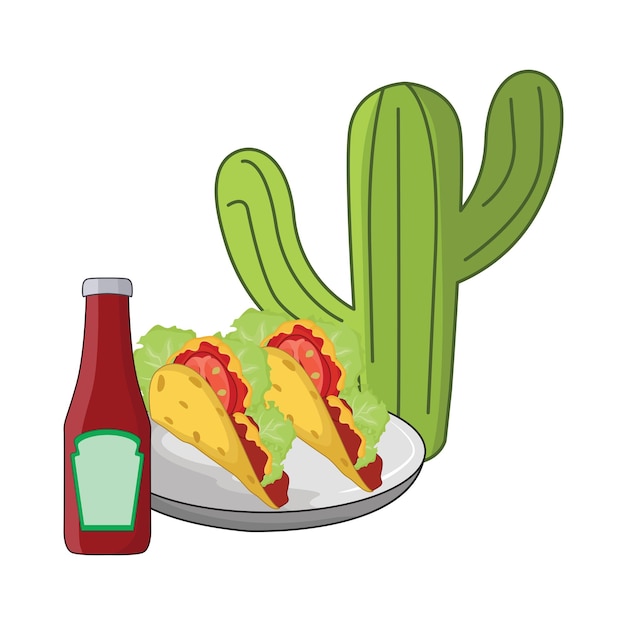 Vector illustration of tacos