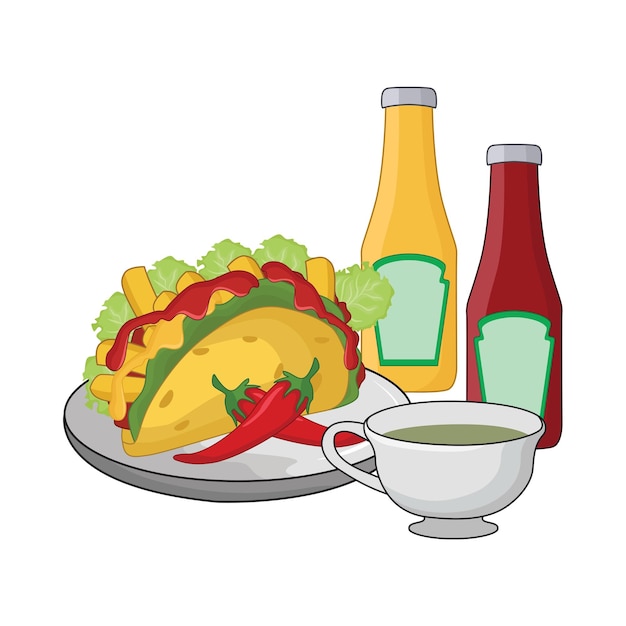Illustration of tacos