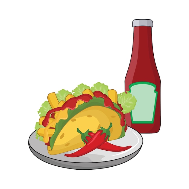 Illustration of tacos