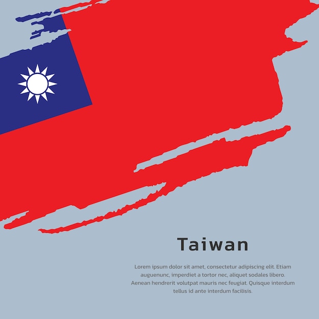 Illustration of Taiwan flag Template